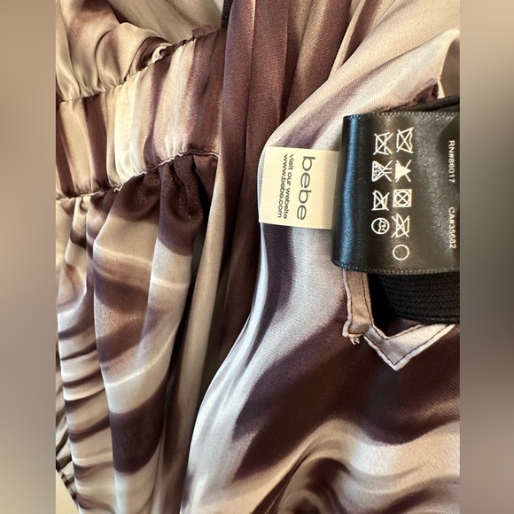 BEBE satin kimono style dressy top - Picture 3 of 3